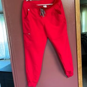 Pop Red Figs Scrub Pants: Joggers